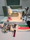 Vintage 1964 White Singer Featherweight 221k 221 K Sewing Machine W Green Case