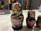 Vintage Set Of 5  Russian Matryoshka Nesting Dolls - 6-1 2  Tall - Wood
