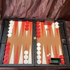 Vtg Crisloid Backgammon Set 1 1 2  Checkers With 3 4  Bakelite Doubling Cube Vgc