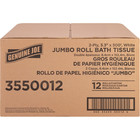 Jumbo Roll Dispenser Bath Tissue  2 Ply  8 88  Roll Diameter  White - 12 Roll