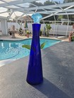 Versace By Rosenthal Frosted Medusa  Bottle Stopper- Vintage Aqua Blue