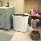 Portable Mini Wash Machine Compact Twin Tub 13lbs Top Load Washer Spin Dryer