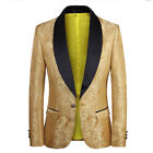 Men Shawl Lapel Tuxedo Jacket Suit Blazer Coat Formal Tops Wedding Dress Outfit
