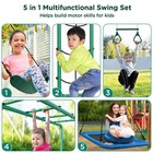 Multifunctional Playground Set Metal Swing Set For Kids Backyard Outdoor Ez Set
