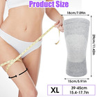 Bamboo Knee Sleeve Elastic Compression Knee Brace Warm Breathable Pads Xl