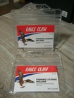 2 Eagle Claw Zip Closure Fishing License Holders Sealed Permit Cases Aflhz