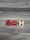 Vintage 70 s Bakelite Dice Green   Red Translucent Mixed Lot Backgammon Game Die