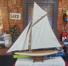 Wooden Ship Model Vintage Sail Boat Clipper Ship Nautical Decor  Very Large 