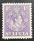 Travelstamps   St  Lucia Stamps Sc  111 Sg 129 - 1d Kgvi 12 1 2 Perf Mint Mnh Og