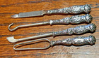Sterling Silver Manicure Set In A Leather Wallet