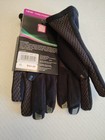 New  Isotoner Smart Touch Comp Ladies Black Polyester Winter Gloves  Size M l