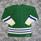 Vintage Hartford Whalers Nhl Hockey Jersey Sz L Rare Sandow Distressed Green