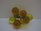Vintage Orange Yellow Mid Century Lucite Acrylic Grapes Cluster Mcm Grannycore