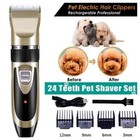 Dog Cat Pet Electric Hair Clipper Trimmer Grooming Kit Rechargeable Cordless