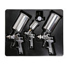 3 Hvlp Air Spray Gun Kit Auto Paint Car Primer Detail Basecoat Clearcoat Us Ship