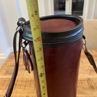 Vintage Camera Lens Case Carrier Case Burgundy Huge 17  Faux Leather