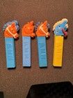 Vintage Pony Go Round Pez Dispenser Lot Of 4   Parts   Pieces   Projects No Feet