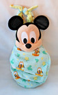 Lot 5 Disney Babies Plush W  Pouch Blankets Minnie Mickey Dumbo Bambi Lady