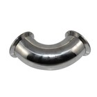 2    In 51mm Sanitary 90 Degree Elbow Tri Clamp Ferrule End Stainless Steel 316