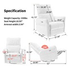 270   Power Swivel Rocker Recliner Chair Electric Nursery Glider Chair Usb Fabric