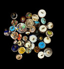 36  Colorful  Vintage Glass Buttons Paperweight Ball Goldstone Rose  Free Ship
