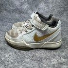 Nike Ja 2 Tree Topper Shoes Kids Boys Sz 12c Silver Gold Iron Athletic Sneaker