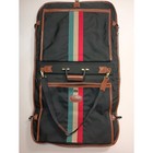Travel Lark Luggage Black Nylon Garment Bag With Stripe And Toilet Kit Pouch