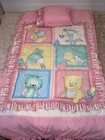 Vintage Baby Quilted Animal Crib Blanket With Pillow 33x53