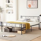 Twin full queen Size Metal Bed Frame Platform With Headboard Mattress Foundation