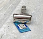 Vtg 1959 E3 Gillette Fatboy 1-9 Adjustable De Safety Razor Clean Vgc