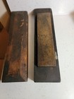 Antique Razor Hone 11 Inch Natural Fine Sharpening Stone In Wood Coffin Box Rare