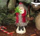 Primitive Belsnickle Red Velvet Santa Claus Christmas Tree Ornament