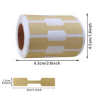500pcs Kraft Paper Price Stickers Self Adhesive Blank Jewelry Tags Labels Roll