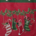 Christmas Stocking Tote Bag Rope Handle Canvas Poly Blend Large 17 