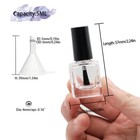Empty Glass Nail Polish Bottles With Funnel 5ml Set Of 6 Nail Polish Bottles