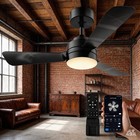 28  Modern Fan Lights Flush Mount Led Ceiling Light Kit W  App Remote Control