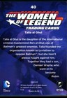 Talia Al Ghul From The Women Of Legend  2013  Cryptozoic  Dc Comics Card  40
