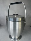 Vintage Kromex Aluminum Ice Bucket Mid-century Modern Insulated Barware With Lid