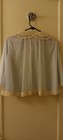 Coquette Vintage Sheer Blue Lingerie Bed Capelet Baby Blue Lace Trim