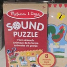 Melissa   Doug Sound Puzzle Farm Animals Wooden 8 Piece Multicolor Kids Toy New