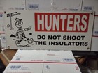 Vintage Large Reddy Kilowatt Hunters Do Not Shoot At Insulators Porcelain Sign