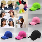 Plain Baseball Cap Solid Blank Curved Visor Hat Ball Army Men Women Loop Wool Vc