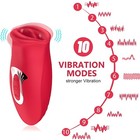 Rose Sucking Vibrator Oral Clit Tongue Licking G-spot Dildo Sex Toys For Women