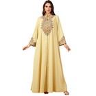 Women Muslim Embroidery Robe Kaftan Ramadan Dress Maxi Abaya Dubai Evening Gown