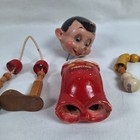 Parts Vintage Ideal Disney Pinocchio Composition Wood Figure Doll 1940 Original