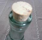 Clear Glass Wine Bottle With Grape Vine Decor And Cork