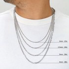 10k White Gold Solid 2mm-8 5mm Cuban Curb Link Chain Necklace Men Women 16 - 30 
