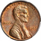 1983 Pcgs Au58 Copper  error Or Pattern   Lincoln Cent