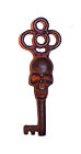 2 Victorian Skull Key Vintage Antique Style Cast Iron Skeleton Key