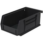 Akro-mils 30220 Black Plastic Storage Bin Hanging Stacking Containers 6pk